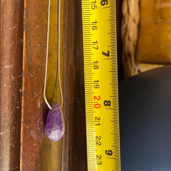 Silver Necklace with Amethyst - Picture 5 of 9